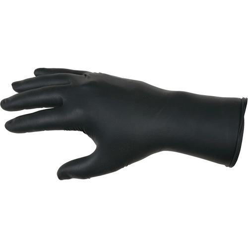 Gants jetables NitriShield Stealth Extra, Grand, Nitrile, 6 mils, Sans poudre, Noir Helyx Safety & Industrial Supplies