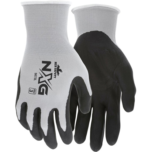 Gants enduits NXG, Grand, R&ecirc;vetement Mousse de nitrile, Calibre 13, Enveloppe en Nylon Helyx Safety & Industrial Supplies