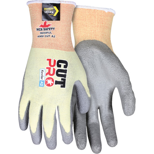 Cut Pro&reg; Cut Resistant Coated Gloves, Size Medium, 15 Gauge, Polyurethane Coated, Kevlar&reg; Shell, ASTM ANSI Level A2 Helyx Safety & Industrial Supplies