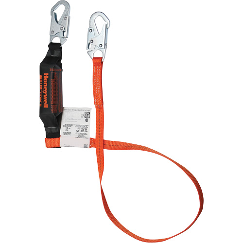 Titan Shock-Absorbing Lanyard, 6', Locking Snap Hook Center, Locking Snap Hook Leg Ends, Polyester Helyx Safety & Industrial Supplies