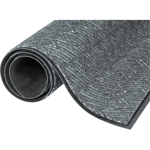 Triathlon Performance Entrance Mats, Wiper/Scraper, 4' x 6' x 7/16", Cool Grey Helyx Safety & Industrial Supplies
