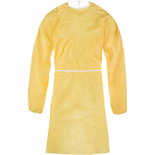 ChemMax&reg; 1 Gown, One Size, Yellow, Polyethylene/Polypropylene Helyx Safety & Industrial Supplies