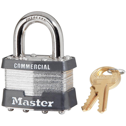 Cadenas lamin&eacute;, Argent, Cl&eacute;s identiques, Acier lamin&eacute;, Largeur de 1-3/4" Helyx Safety & Industrial Supplies