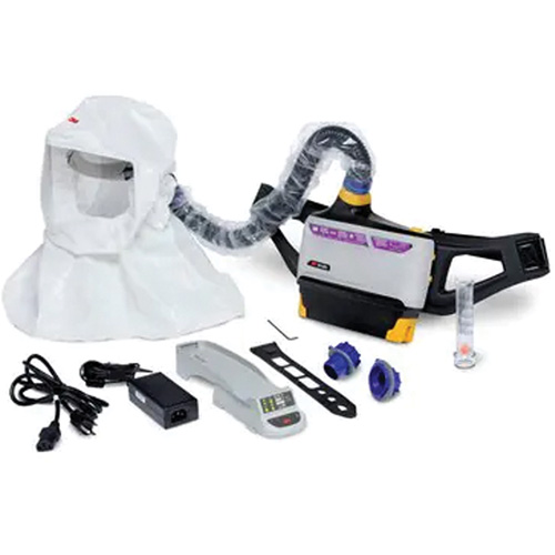 Ensemble respirateur d&eacute;puration dair propuls&eacute; facile &agrave; nettoyer Versaflo, Cagoule ample & visi&egrave;re, Pile Lithium-ion Helyx Safety & Industrial Supplies
