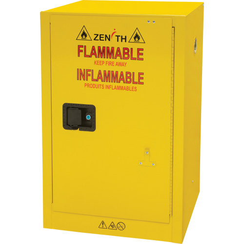 Flammable Storage Cabinet, 12 gal., 1 Door, 23" W x 35" H x 18" D Helyx Safety & Industrial Supplies