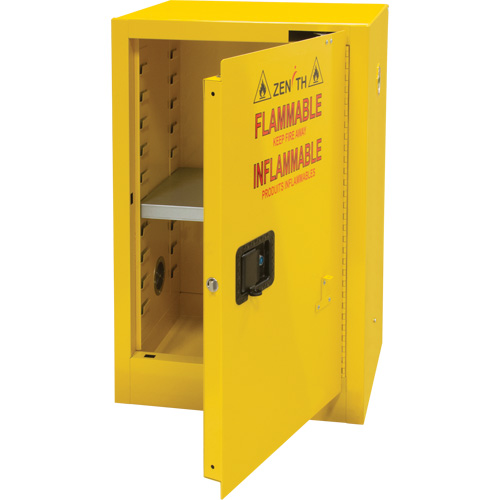 Flammable Storage Cabinet, 12 gal., 1 Door, 23" W x 35" H x 18" D Helyx Safety & Industrial Supplies