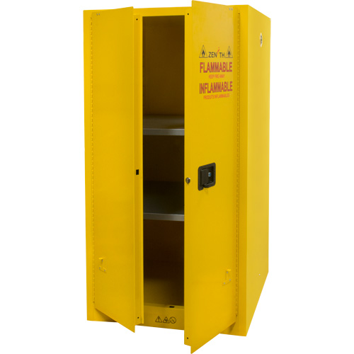 Flammable Storage Cabinet, 60 gal., 2 Door, 34" W x 65" H x 34" D Helyx Safety & Industrial Supplies