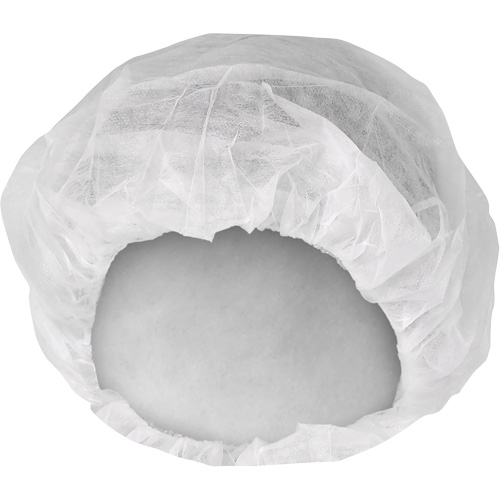 KleenGuard A10 Light-Duty Bouffant Caps, SMMMS, 21", White Helyx Safety & Industrial Supplies
