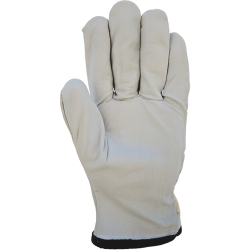 Gants de conducteur &agrave; dos en coton, Grand, Paume en Cuir fleur de ch&egrave;vre Helyx Safety & Industrial Supplies