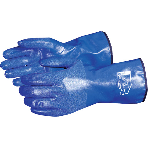 North Sea Chemical Resistant  Gloves, Size Small, 11" L, Nitrile, Fleece Inner Lining, Winter Weight Helyx Safety & Industrial Supplies