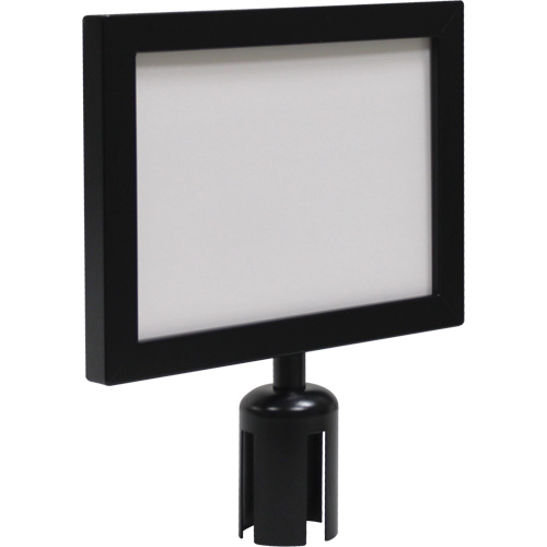 Sign Frame for Crowd Control Post, Black Helyx Safety & Industrial Supplies