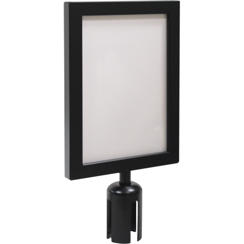 Sign Frame for Crowd Control Post, Black Helyx Safety & Industrial Supplies