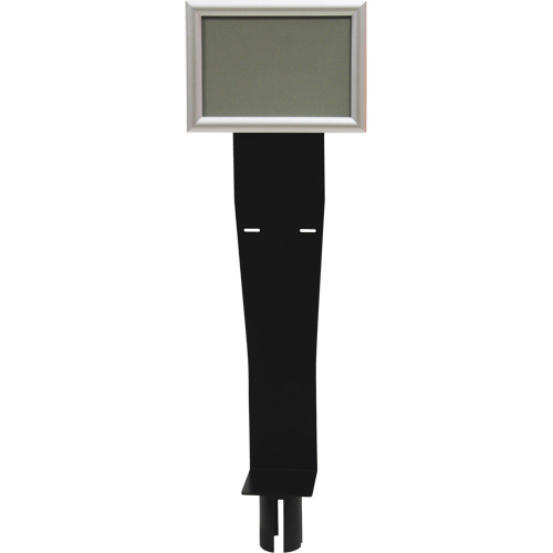 Sign & Dispenser Holder for Crowd Control Post, Black Helyx Safety & Industrial Supplies