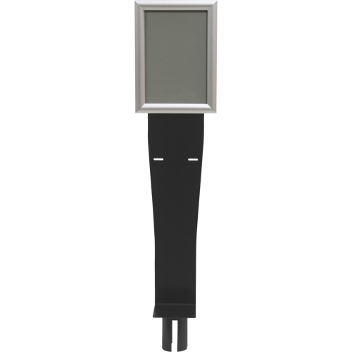 Sign & Dispenser Holder for Crowd Control Post, Black Helyx Safety & Industrial Supplies