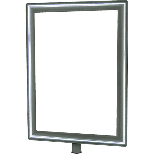 Porte-enseigne vertical robuste pour montant classique, Chrome poli Helyx Safety & Industrial Supplies