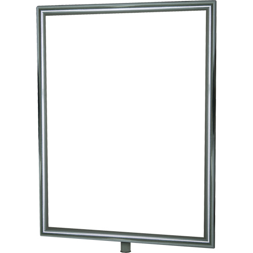 Porte-enseigne vertical robuste pour montant classique, Chrome poli Helyx Safety & Industrial Supplies