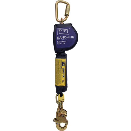 Nano-Lok Extended Length Self Retracting Lifeline, 10', Dyneema&reg;, Swivel Helyx Safety & Industrial Supplies
