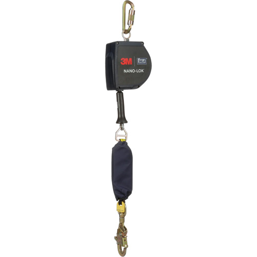 Nano-Lok Extended Length Self Retracting Lifeline, 15', Galvanized Steel, Swivel Helyx Safety & Industrial Supplies