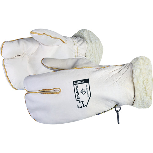 Mitaine d'hiver Endura en cuir fleur de vache avec doublure de velours acrylique, Taille Grand, Mitaine Helyx Safety & Industrial Supplies