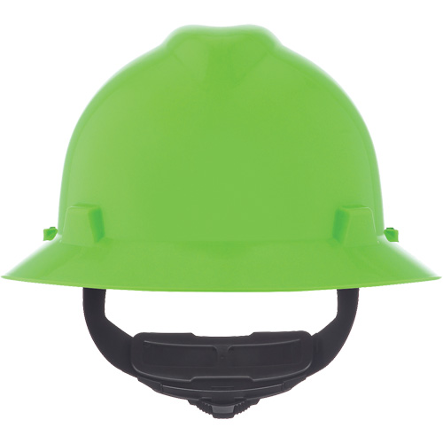 Casque de s&eacute;curit&eacute; &agrave; fente et bordure compl&egrave;te V-Gard, R&eacute;pond aux normes CSA type 1, Suspension Rochet, Non ventil&eacute; Helyx Safety & Industrial Supplies
