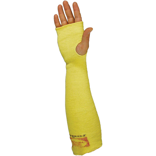 Manchons avec trou pour pouce, Kevlar, 22", ANSI/ISEA 105 niveau 3/EN 388 niveau 3, Jaune Helyx Safety & Industrial Supplies