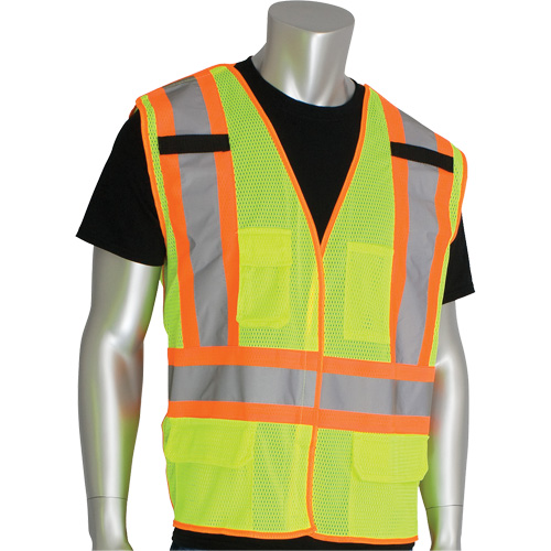 Dynamic Pip&reg; High Visibility Breakaway Vest, High Visibility Lime-Yellow, X-Large, Polyester Helyx Safety & Industrial Supplies