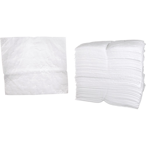 Petroleum Sorbent Pads, Oil Only, 19" x 17", 38.7 gal. Absorbancy Helyx Safety & Industrial Supplies