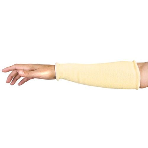 Contender Cut-Resistant Composite-Knit Sleeves, Aramid, 18", ASTM ANSI Level A5, Yellow Helyx Safety & Industrial Supplies