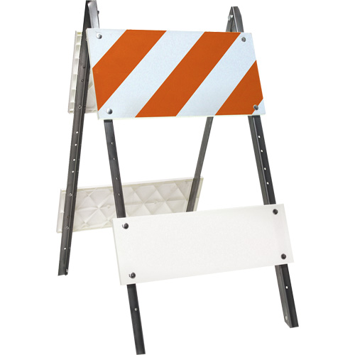 Prismatic Barricade, Folding, 24" L x 45" H, Orange/White Helyx Safety & Industrial Supplies