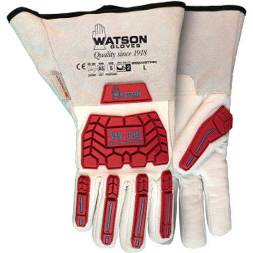9549TPR Van Goat Gloves, Medium, Goatskin Palm, Gauntlet Cuff Helyx Safety & Industrial Supplies