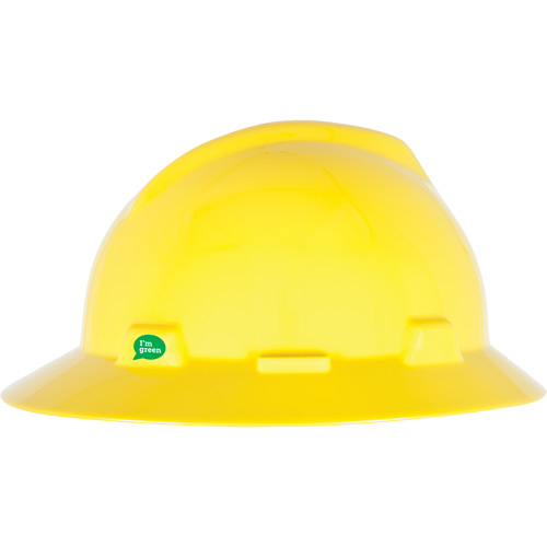 V-Gard&reg; GREEN Slotted Full Brim Hard Hat, Meets CSA Type 1, Ratchet Suspension Helyx Safety & Industrial Supplies