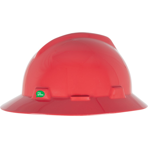 V-Gard&reg; GREEN Slotted Full Brim Hard Hat, Meets CSA Type 1, Ratchet Suspension Helyx Safety & Industrial Supplies