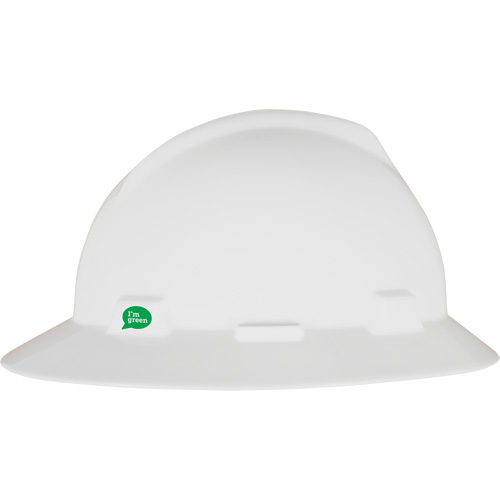 V-Gard&reg; GREEN Slotted Full Brim Hard Hat, Meets CSA Type 1, Ratchet Suspension Helyx Safety & Industrial Supplies
