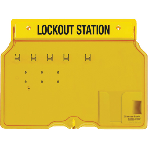 Trilingual Covered Lock Station, None Padlocks, 4 Padlock Capacity, Padlocks Not Included Helyx Safety & Industrial Supplies