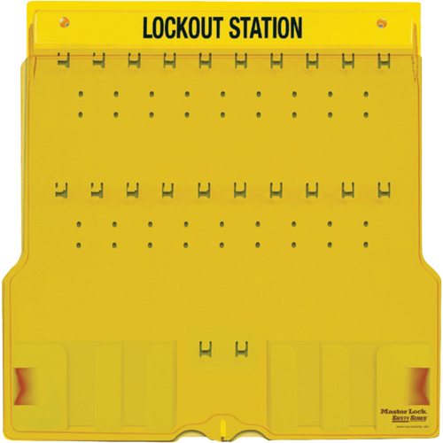 Trilingual Covered Lock Station, None Padlocks, 20 Padlock Capacity, Padlocks Not Included Helyx Safety & Industrial Supplies