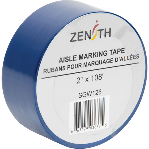 Aisle Marking Tape, 2" x 108', PVC, Blue Helyx Safety & Industrial Supplies