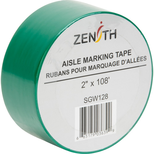 Ruban pour marquage d'all&eacute;es, 2" x 108', PVC, Vert Helyx Safety & Industrial Supplies