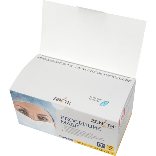 Disposable Procedure Face Masks, ASTM F2100 Level 2, Class 1 Helyx Safety & Industrial Supplies