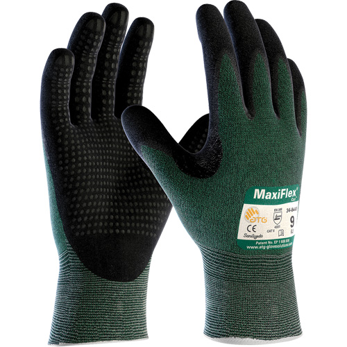 Gants ATG MaxiFlex Cut, Taille T-Grand, Calibre 15, Rev&ecirc;tement Mousse de nitrile, Enveloppe en Fil technique, ASTM ANSI niveau A2/EN 388 niveau 3/EN 388 niveau B Helyx Safety & Industrial Supplies