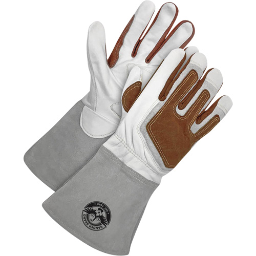 Gants de soudage &agrave; l'arc TIG Gander Brand avec renfort thermique, Cuir fleur de ch&egrave;vre, Taille Petit Helyx Safety & Industrial Supplies