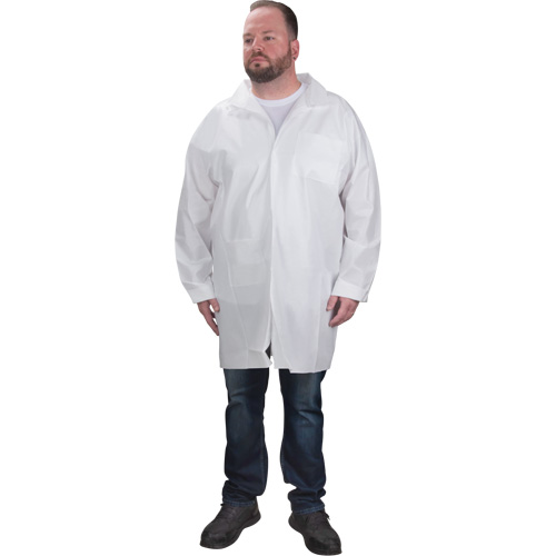 Protective Lab Coat, Microporous, White, Small Helyx Safety & Industrial Supplies
