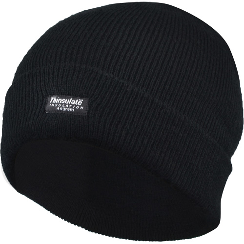 Lined Cuff Tuque, Thinsulate Lining, One Size, Black Helyx Safety & Industrial Supplies