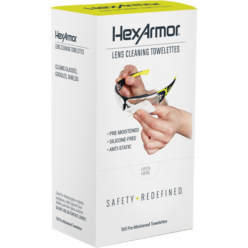 Lens Cleaning Towelettes, Pack Of 100 Helyx Safety & Industrial Supplies