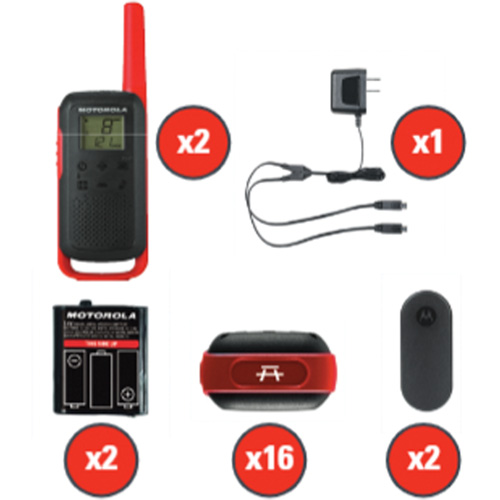 Radios bidirectionnelles Talkabout, Bande FRS, 22 canaux, Port&eacute;e 32 km Helyx Safety & Industrial Supplies