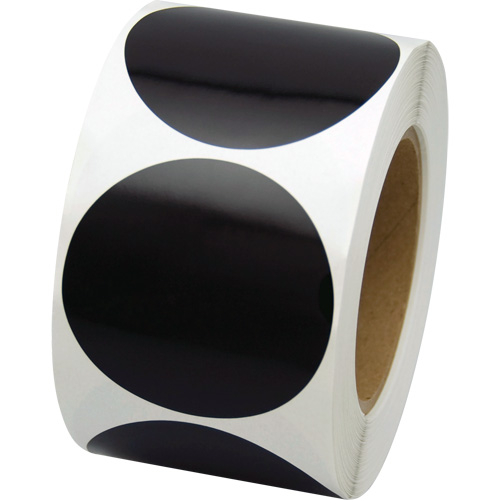 Coloured Marking Dots, Circle, 3" L x 3" W, Black, Vinyl Helyx Safety & Industrial Supplies