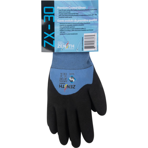 ZX-30° Premium Coated Gloves, Medium, Foam PVC Coating, 15 Gauge, Nylon Shell Helyx Safety & Industrial Supplies