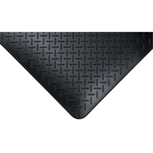 Anti-Fatigue Matting, Diamond, 1-2/3' x 3-1/4' x 3/4", Black, Polyurethane Helyx Safety & Industrial Supplies