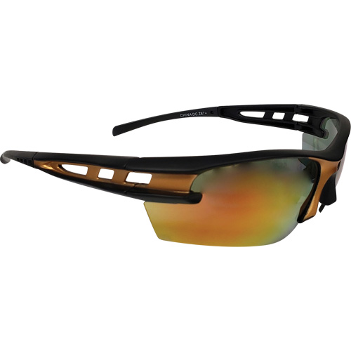 Lunettes de s&eacute;curit&eacute; Mango, Lentille Miroir orange, R&eacute;pond ou surpasse la norme CSA Z94.3 Helyx Safety & Industrial Supplies