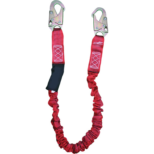 ShockSorb Internal Shock Lanyard, 6', Snap Hook Center, Snap Hook Leg Ends, Polyester Helyx Safety & Industrial Supplies