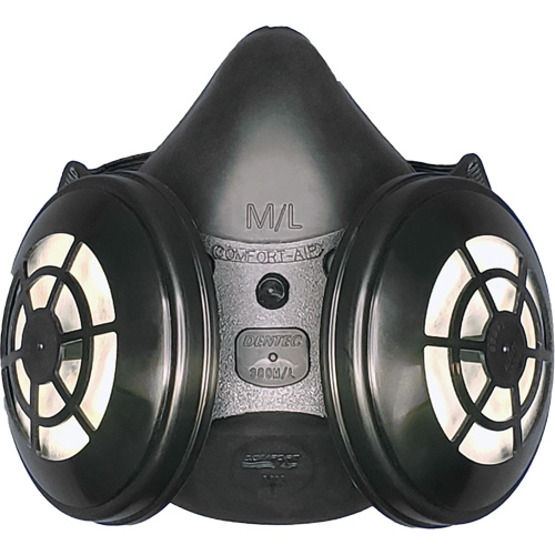 Comfort-Air&reg; 400Nx Black Half Mask without Exhalation Valve N95 Kit, Elastomer/Rubber, Small/Medium Helyx Safety & Industrial Supplies